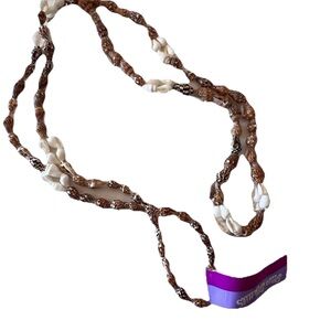 NWT Hilo Hatties Women’s Beaded Statement Hawaiian Shell Necklace Beach Boho